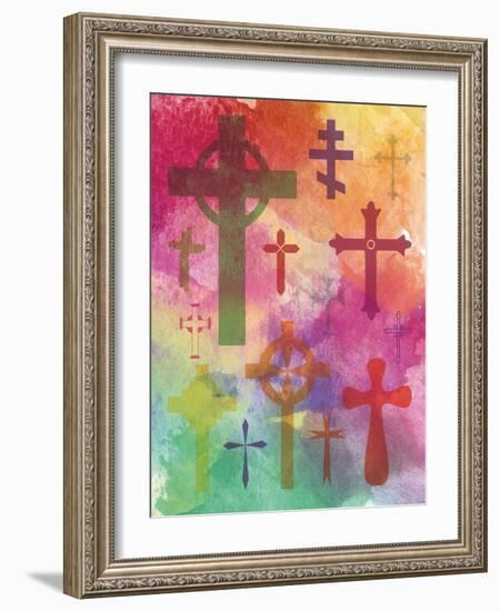 Watercolor Cross 1-Melody Hogan-Framed Art Print