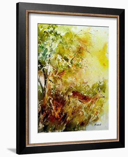 Watercolor Deer 1-Pol Ledent-Framed Art Print