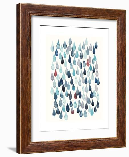 Watercolor Drops I-Grace Popp-Framed Art Print