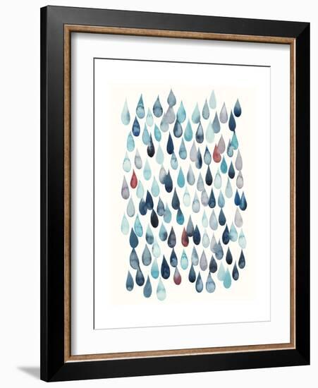 Watercolor Drops I-Grace Popp-Framed Art Print