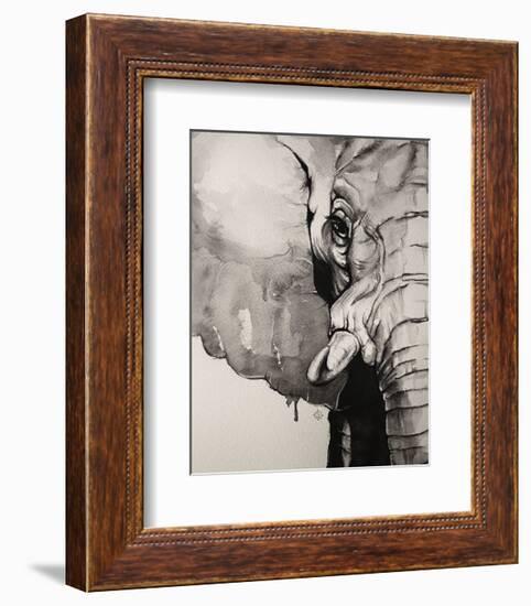 Watercolor Elephant-Sillier than Sally-Framed Art Print