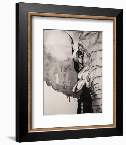 Watercolor Elephant-Sillier than Sally-Framed Art Print