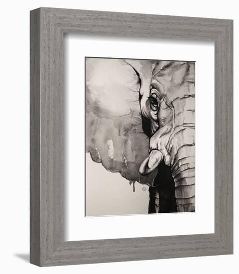 Watercolor Elephant-Sillier than Sally-Framed Art Print