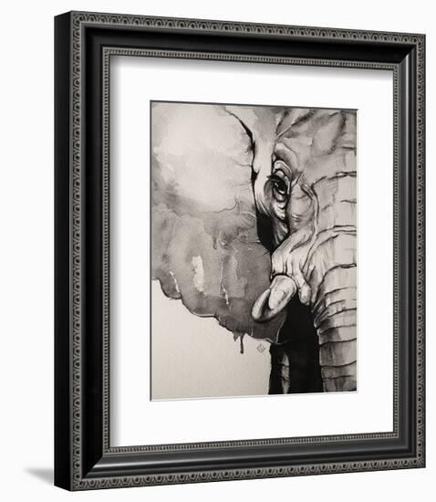 Watercolor Elephant-Sillier than Sally-Framed Art Print