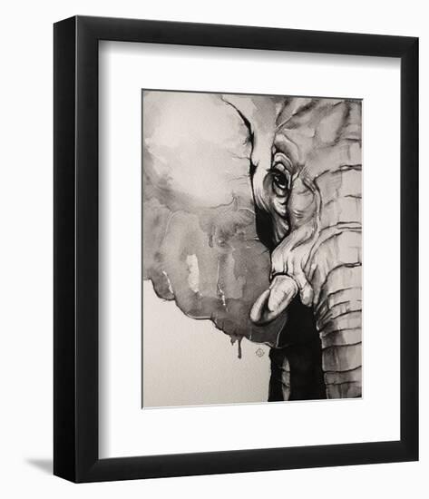 Watercolor Elephant-Sillier than Sally-Framed Art Print