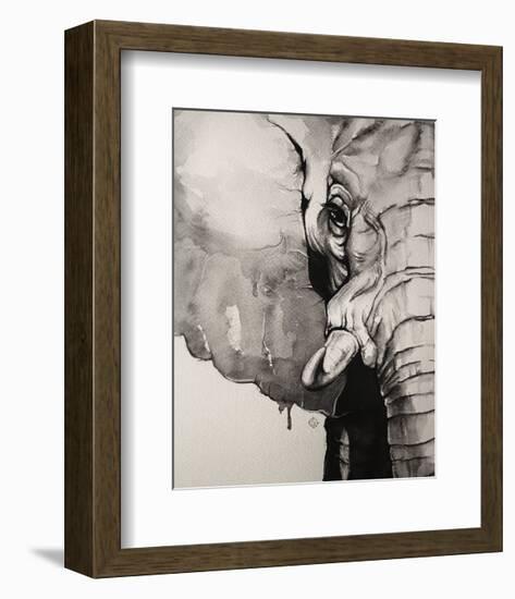 Watercolor Elephant-Sillier than Sally-Framed Art Print