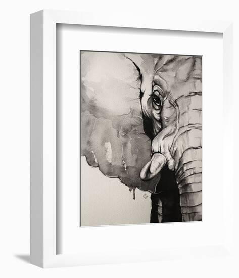 Watercolor Elephant-Sillier than Sally-Framed Art Print