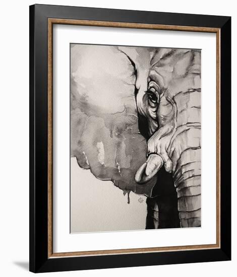 Watercolor Elephant-Sillier than Sally-Framed Giclee Print