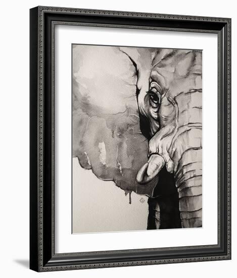 Watercolor Elephant-Sillier than Sally-Framed Giclee Print