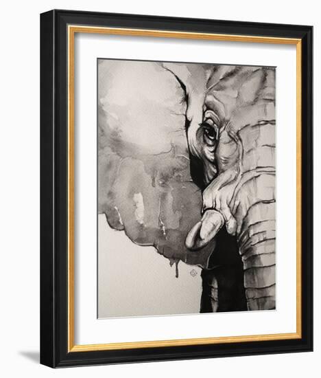 Watercolor Elephant-Sillier than Sally-Framed Giclee Print