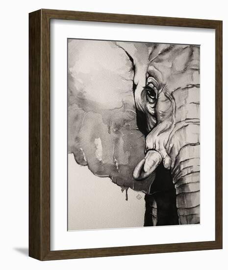 Watercolor Elephant-Sillier than Sally-Framed Giclee Print