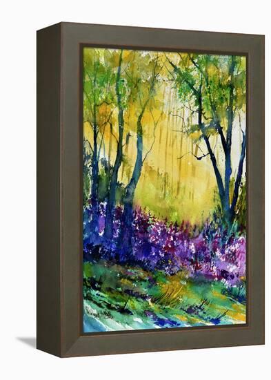 Watercolor Epilobiums-Pol Ledent-Framed Stretched Canvas