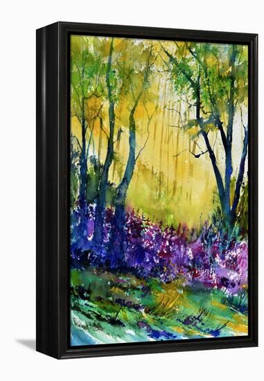 Watercolor Epilobiums-Pol Ledent-Framed Stretched Canvas