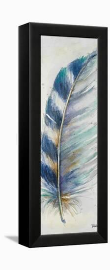 Watercolor Feather V-Patricia Pinto-Framed Stretched Canvas