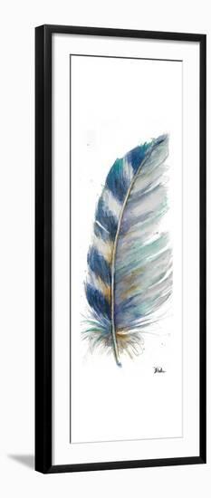 Watercolor Feather White V-Patricia Pinto-Framed Art Print