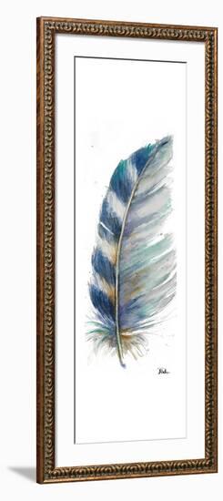 Watercolor Feather White V-Patricia Pinto-Framed Art Print