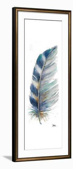Watercolor Feather White V-Patricia Pinto-Framed Art Print