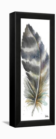 Watercolor Feather White VI-Patricia Pinto-Framed Stretched Canvas