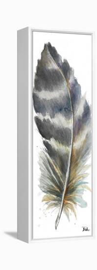 Watercolor Feather White VI-Patricia Pinto-Framed Stretched Canvas