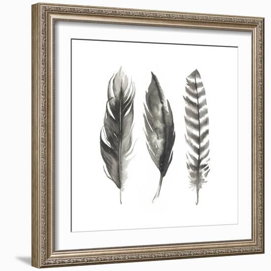 Watercolor Feathers I-Grace Popp-Framed Art Print