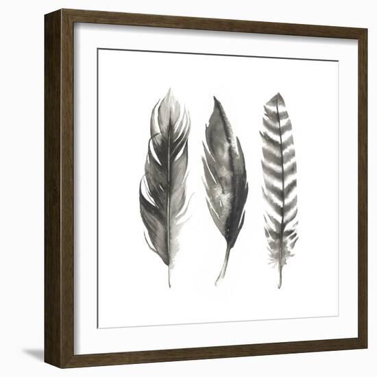 Watercolor Feathers I-Grace Popp-Framed Art Print