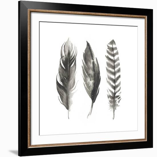 Watercolor Feathers I-Grace Popp-Framed Art Print