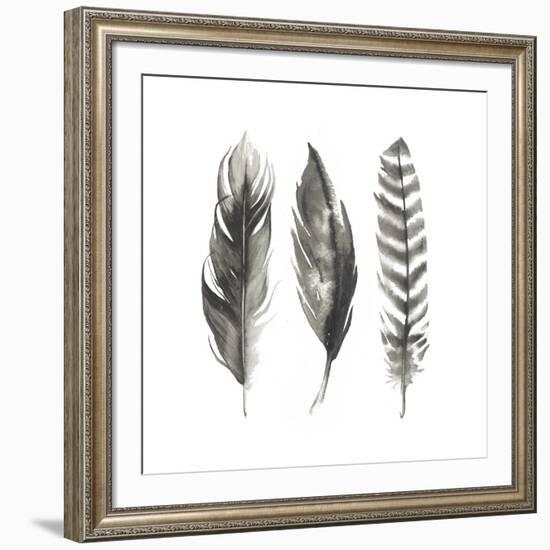 Watercolor Feathers I-Grace Popp-Framed Art Print