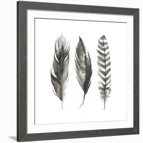 Watercolor Feathers I-Grace Popp-Framed Art Print