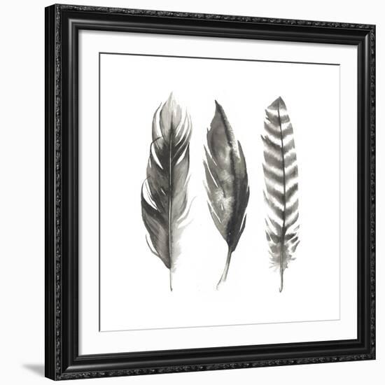 Watercolor Feathers I-Grace Popp-Framed Art Print