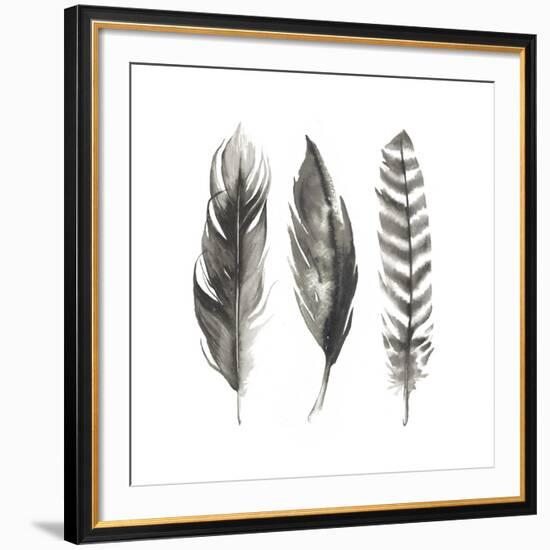 Watercolor Feathers I-Grace Popp-Framed Art Print