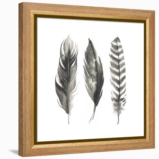 Watercolor Feathers I-Grace Popp-Framed Stretched Canvas