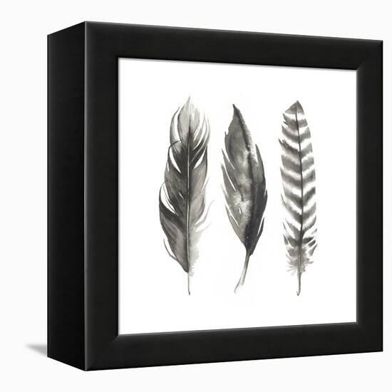 Watercolor Feathers I-Grace Popp-Framed Stretched Canvas