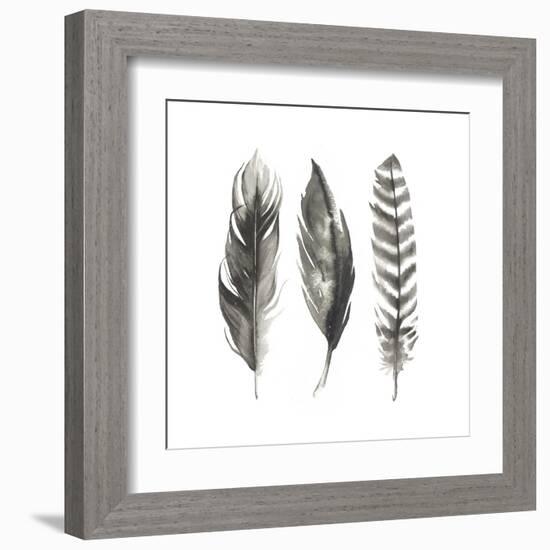 Watercolor Feathers I-Grace Popp-Framed Art Print