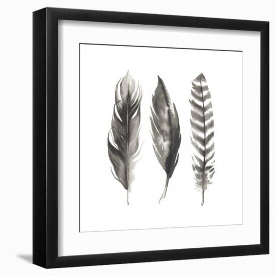 Watercolor Feathers I-Grace Popp-Framed Art Print