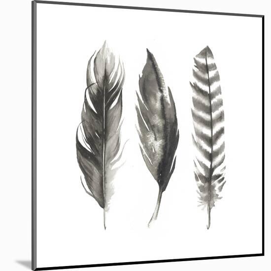 Watercolor Feathers I-Grace Popp-Mounted Art Print