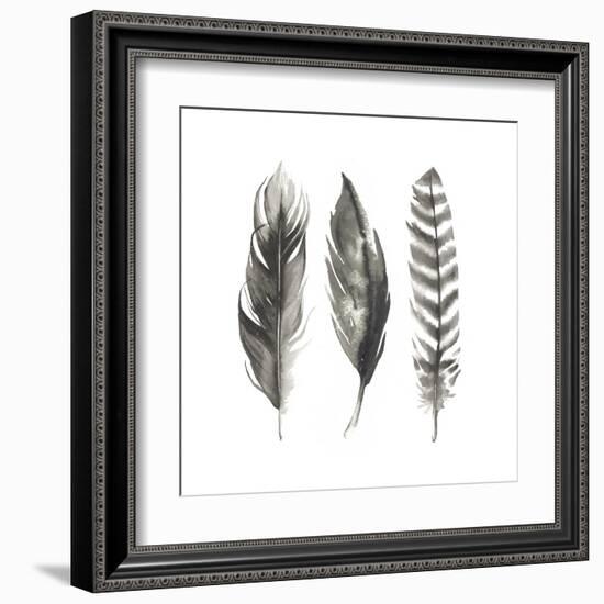 Watercolor Feathers I-Grace Popp-Framed Art Print