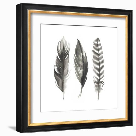 Watercolor Feathers I-Grace Popp-Framed Art Print