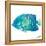 Watercolor Fish in Teal IV-Julie DeRice-Framed Stretched Canvas