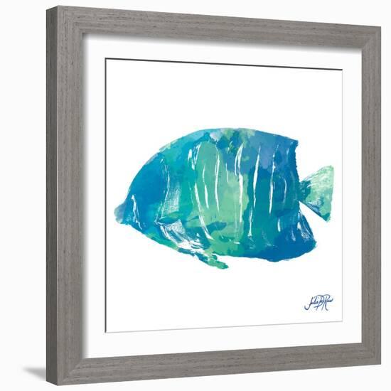 Watercolor Fish in Teal IV-Julie DeRice-Framed Art Print