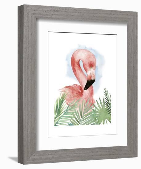 Watercolor Flamingo Composition I-Grace Popp-Framed Art Print