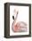 Watercolor Flamingo-Naomi McCavitt-Framed Stretched Canvas