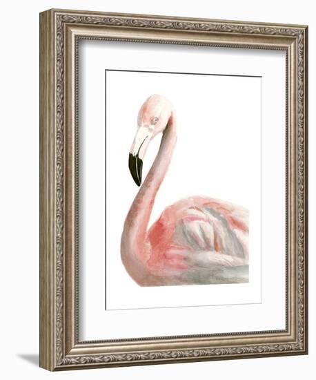 Watercolor Flamingo-Naomi McCavitt-Framed Art Print