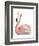 Watercolor Flamingo-Naomi McCavitt-Framed Art Print