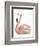 Watercolor Flamingo-Naomi McCavitt-Framed Art Print