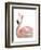 Watercolor Flamingo-Naomi McCavitt-Framed Art Print