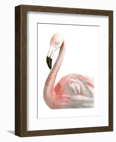 Watercolor Flamingo-Naomi McCavitt-Framed Art Print