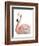 Watercolor Flamingo-Naomi McCavitt-Framed Art Print