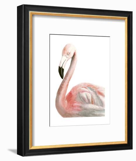 Watercolor Flamingo-Naomi McCavitt-Framed Art Print