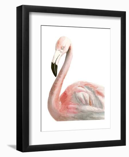 Watercolor Flamingo-Naomi McCavitt-Framed Art Print