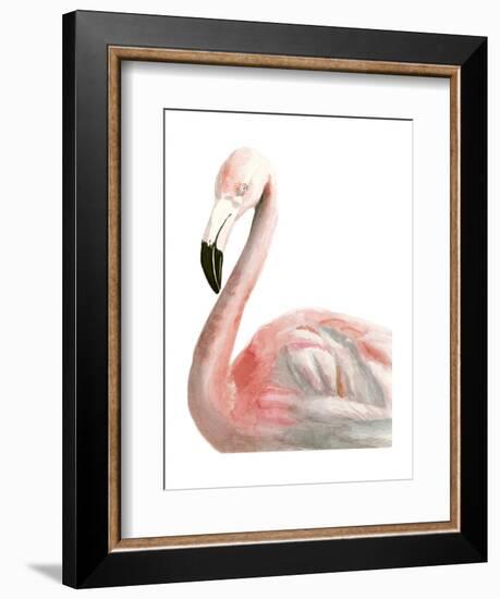 Watercolor Flamingo-Naomi McCavitt-Framed Art Print